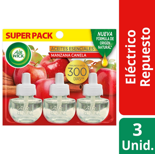 Desodorante Ambiental Eléctrico Repuesto Manzana Canela 3 un