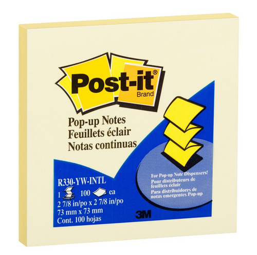 Nota Adhesiva 654 Pop Up Amarillo 76X76 Mm 1 Un 100 Hojas