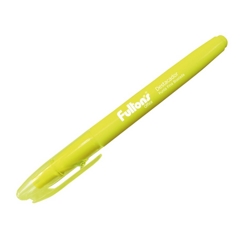 Destacador Bolsillo Punta Biselada Fina Amarillo