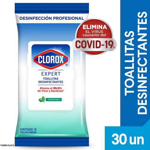 Toallitas Desinfectantes Pouch 30 Hojas
