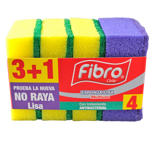 Esponja Abrasiva Mediana 4 Un