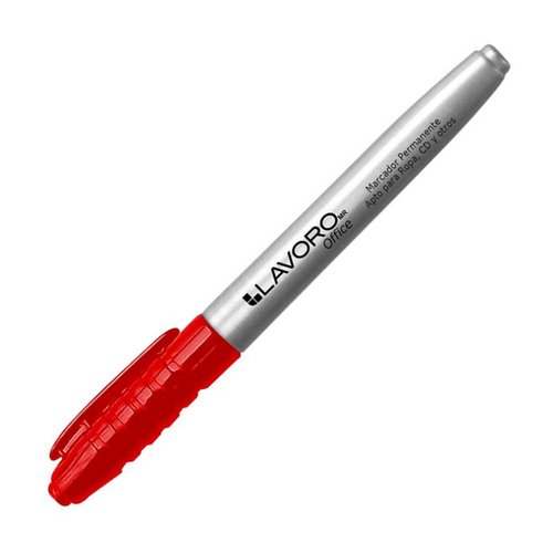 Marcador Permanente Multiuso Rojo Punta Media