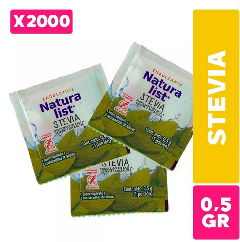 Endulzante En Polvo Stevia 2000 Sobres