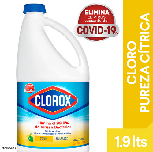 Cloro Tradicional Cítrico Limón 1.9 Lt