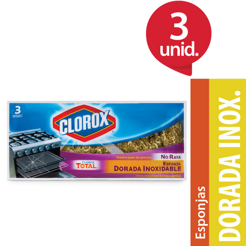Virutilla Dorada Acero Inoxidable 3 Un