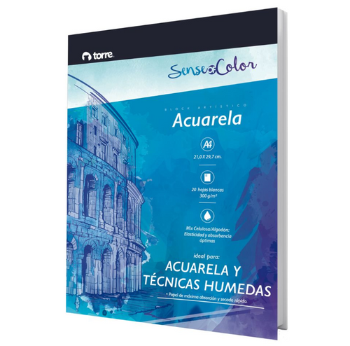 Block Artístico Acuarela 20 Hojas