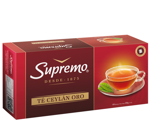 Té Negro Ceylán Oro 100 Bolsas