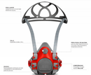 Respirador reutilizable M/Rostro S950 L