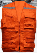 Chaleco Geo Gabardina C/Rfl NaranjoXL