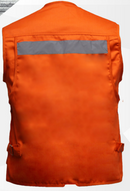 Chaleco Geo Gabardina C/Rfl NaranjoXL