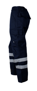 Pantalon Cargo Gabardina C/Reflec.Azul S