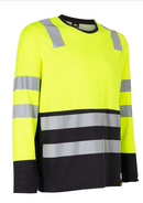 Polera Texora Dry Fit Manga Larga Con Reflectante Amarillo Fluor L