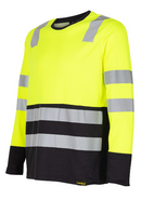 Polera Texora Dry Fit Manga Larga Con Reflectante Amarillo Fluor L