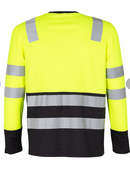 Polera Texora Dry Fit Manga Larga Con Reflectante Amarillo Fluor L