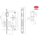 Cerradura Embutida Urbano B60 Acceso Fijo Bronce