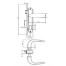 Cerradura Embutida Perfil Aluminio Puerta Abatir Negro
