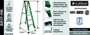 Escalera Fibra Vidrio Tijera 6 Peldaños 1.86 Mts 175 Kg Cuprum
