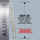 Escalera Telescopica Aluminio 20 Peldaños 150 Kg Magna