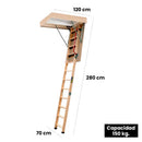 Escalera De Atico Entretecho Madera 2,80 M