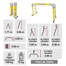 Escalera Multiproposito Fibra De Vidrio 12 Peldaños 150 Kg