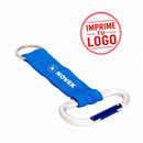 Llavero-Lanyard Mosqueton (Azul, Impresion Un Color)