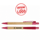 Boligrafo Bamboo Sustenta (Rojo, Impresion Un Color)