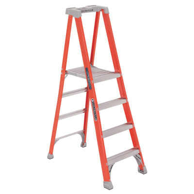 Escalera Fibra Vidrio Tijera Plataforma 4 Peldaños Cuprum
