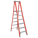 Escalera Fibra Vidrio Tijera Plataforma 6 Peldaños Cuprum