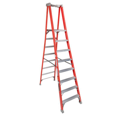 Escalera Fibra Vidrio Tijera Plataforma 8 Peldaños Cuprum