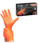 Guantes de Nitrilo Texturizado 8,0 GR Naranjo (Caja 50 U) Grande (L)