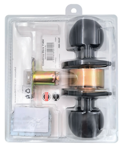 Cerradura Cilíndrica Sfera 11404 Baño/Dormitorio Negro
