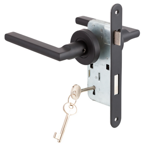 Cerradura Embutida Milano Black B40 Dormitorio