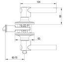 Cerradura Tubular Toscana FX Oficina/Dormitorio