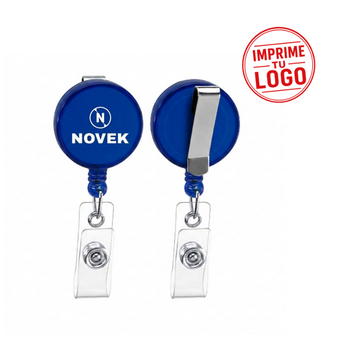 Yo-Yo Porta-Credencial (Azul, Impresion Un Color)