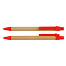 Boligrafo Ecologico ( Rojo, Impresion Un Color)
