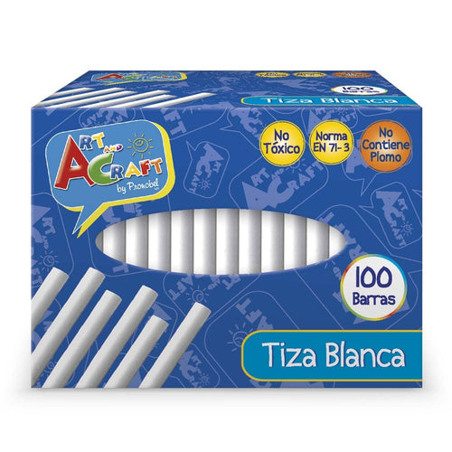 Tiza Blanca Para Pizarra 100 Un