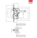 Cerradura Embutida Piano B40 Simple Paso Inoxidable