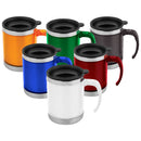 Mug De Acero Inoxidable 400Cc ( Azul, Impresion Un Color)