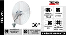 Ventilador 30" Industrial De Muro Tecnoplus