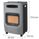 Estufa A Gas 15 Kg Infrarrojo Ut Frx-4200T Gris