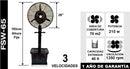 Ventilador De Pedestal Con Nebulizador 26" Tecnoplus