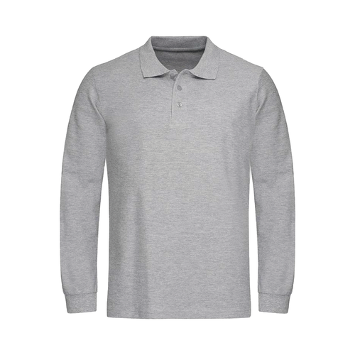 Polera Pique Manga Larga Bw Gris XXL