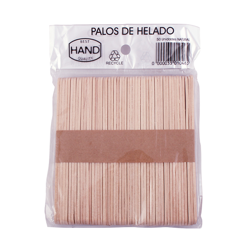 Palos De Helado Natural 50 Un