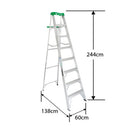 Escalera Aluminio Tijera 8 Peldaños 2.44 M. Cuprum