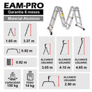 Escalera Multiproposito Aluminio 12 Peldaños 150 Kg