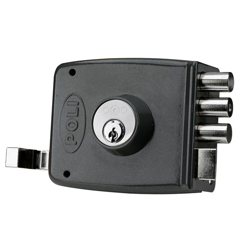 Cerradura Sobreponer 2201 - 3 Pitones/Pitón Central Anticorte - Puerta