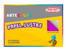Carpeta Con Papel Lustre 20 Hojas 15 Colores