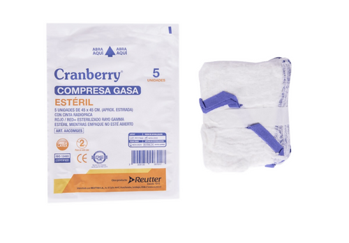 DM 3 COMPRESA GASA 45x45 ESTERIL x5