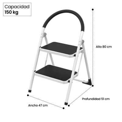 Piso Escalera Plegable 2 Peldaños Magna Plus