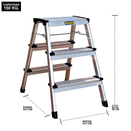 Piso Escalera Plegable 3P Liviano